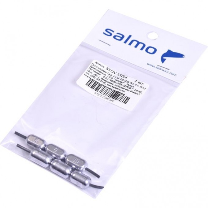 Груза косичка SALMO Tail Oval MIX4 8,0-10,0г (8.0; 9.0; 10.0г) 2Шт STOV-MIX4