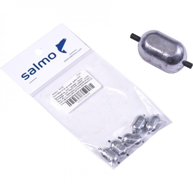 Груза SALMO Oval на силиконовой трубке 16.0г 5шт SOVS-0160